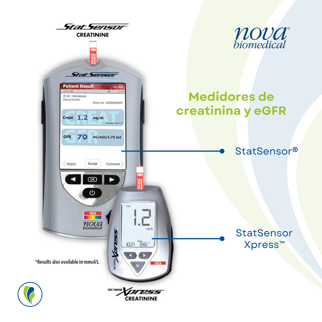 Medidores de creatinina y función renal Statsensor® y Statsensor Xpress™